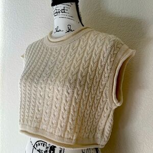 Zara 
Cream Knit Sweater